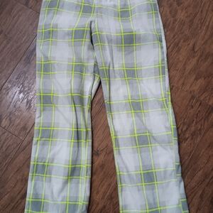 Old Navy Kids Plaid Pajama Bottoms - Gray and Green